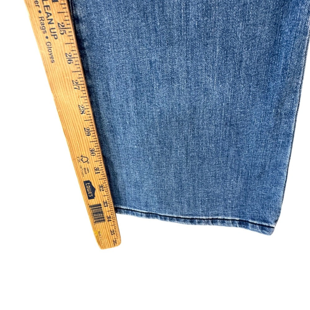 GAP Womens 8 High Rise Flare Jeans 30x34 Light Wash Distressed Y2K Boho Festival - Picture 6 of 9